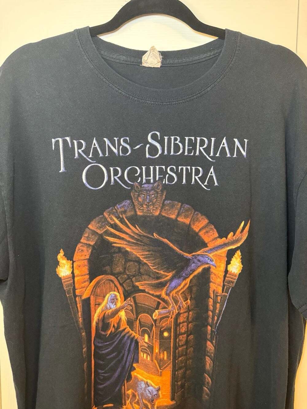 Trans-Siberian Orchestra Tour T-Shirt Wizard Raven Wolf Black